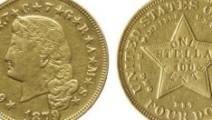 Четиридоларова монета е обявена на търг за цена от 60 хил. долара