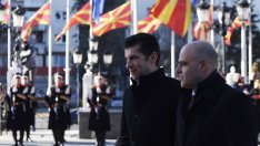 Кирил Петков от Скопие: Няма риск от санкции от САЩ заради позицията ни за РСМ