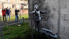 Творба на Банкси за борбата със замърсяването беше продадена за над 100 000 лири