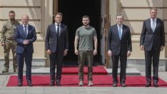 Шолц, Макрон и Драги в Киев: Ще възстановим всичко