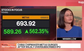 Акциите на китайския производител на чипове MetaX поскъпнаха със 755% при дебюта си