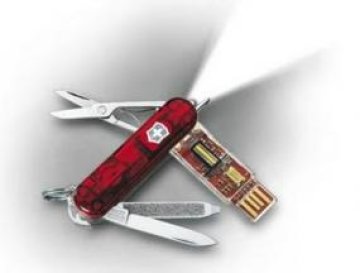 Швейцарското ножче приюти USB памет