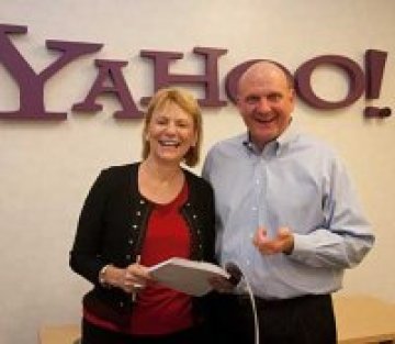 Карол Барц и Стив Балмър. Снимка: ycorpblog.com