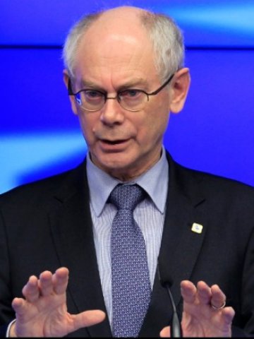 <p>
	Президентът на ЕС Херман Ван Ромпой забавя темпото.&nbsp;<em>Снимка: Ройтерс</em></p>
