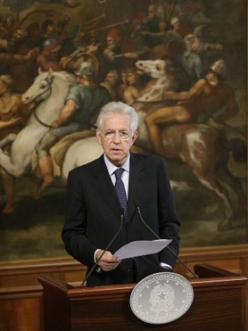 <p>
	Италианският премиер Марио Монти. <em>Снимка: Ройтерс</em></p>
