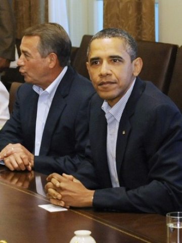 <p>
	Обама и Бонър все още гледат в различни посоки. <em>Снимка: Ройтерс</em></p>
