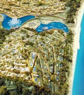 Панорамна гледка на част от планирания проект Black Sea Gardens. Изображение: blackseagardens.com
