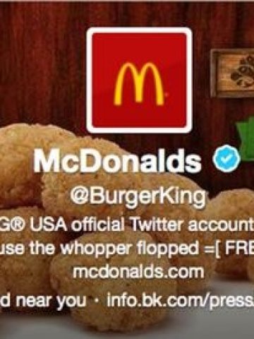 В акаунта на Burger King в Twitter се появи логото на McDonald's