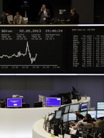 <p>
	Фондовата борса във Франкфурт. <em>Снимка: Ройтерс</em></p>
