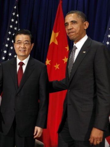 <p>
	Барак Обама и китайският му колега Ху Дзинтао.&nbsp;<em>Снимка: Ройтерс</em></p>
