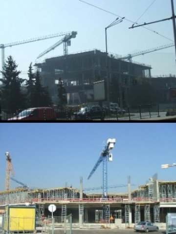 <p>
	Два от проектите в по-напреднал етап от изграждане<em>. Снимки: Investor.bg</em></p>
