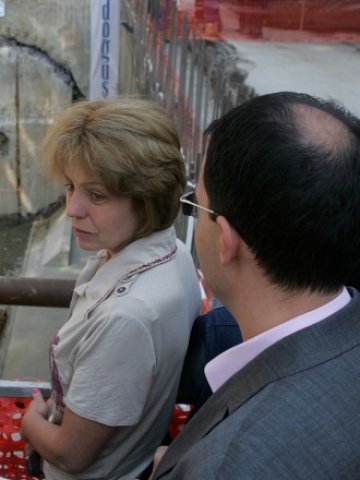 <p>
	Йорданка Фандъкова по време на днешната инспекция. Снимка: БТА</p>
