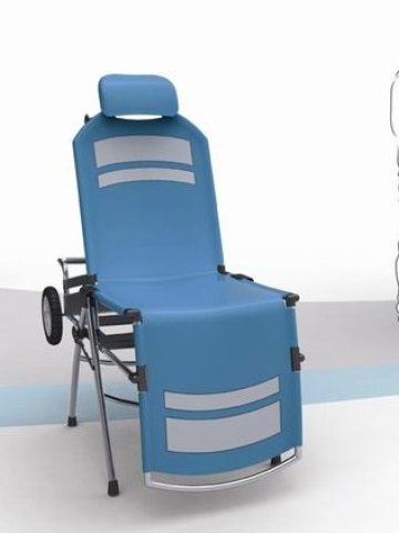 <p>Сгъваем преносим зъболекарски стол се превръща в количка за пренасяне на багаж. Снимка: Mantis</p>