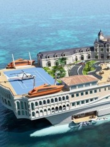<p>Мега яхтата е макет на центъра на Монако. Снимка: Super Yachts Design</p>
