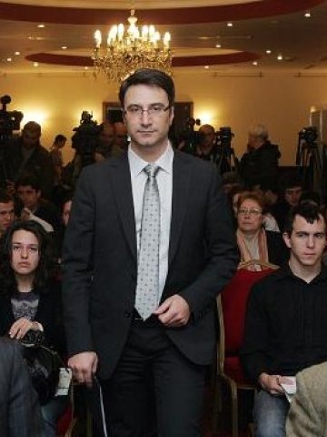 <p>Трайчо Трайков по време на конференцията. <i>Снимка: БТА</i></p>