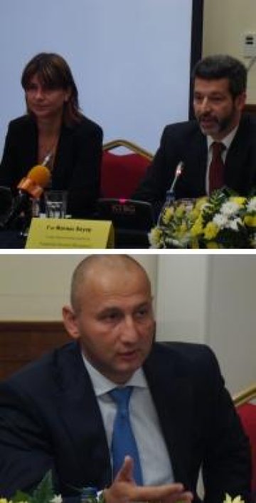 Мирослава Георгиева, д-р Матиас Бауер (горе) и Момчил Андреев. Снимки: Investor.bg