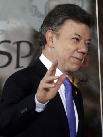 <p>
	Колумбийският президент Хуан Мануел Сантос. <em>Снимка: Ройтерс</em></p>
