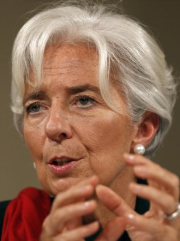 <p>
	Кристин Лагард по време на пресконференцията в Токио. Снимка: Ройтерс</p>
