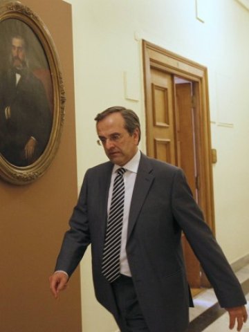 <p>
	<em>Лидерът на спечелилата изборите дясноцентристка партия Нова Демокрация Андонис Самарас. Снимка: Ройтерс</em></p>
