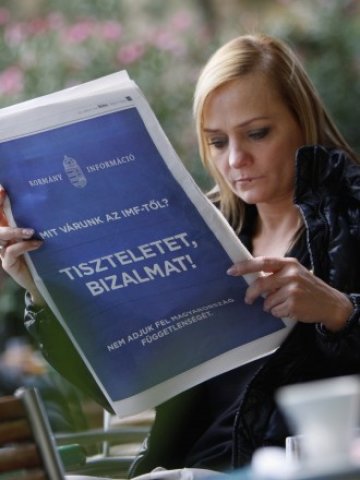 <p>
	Унгарските медии често имат протестни акции. <em>Снимка: Ройтерс</em></p>
