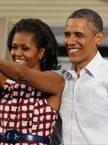 <p>
	<em>Американският президент Барак Обама и съпругата му Мишел. Снимка: Ройтерс</em></p>
