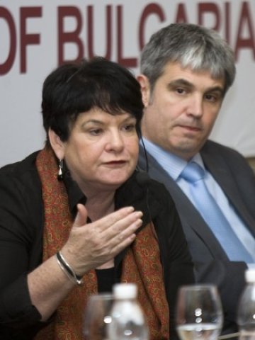 <p>
	Шарън Бъроу, генерален секретар на Международната конфедерация на профсъюзите &nbsp;<em>Снимка: БТА</em></p>
