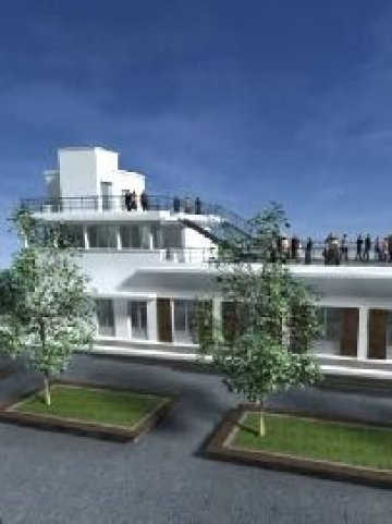 Така ще изглежда сградата след ремонта. Изображение: Община Бургас 