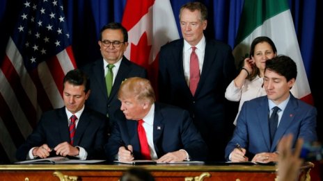 САЩ, Канада и Мексико подписаха новото търговско споразумение