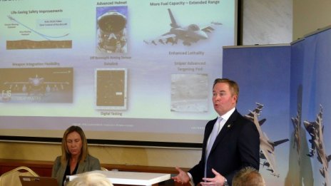 Lockheed Martin представи изтребителя F16 Блок 70 в Пловдив