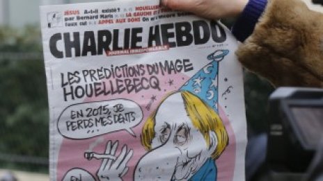 Критикът на исляма Уелбек е на последната корица на Charlie Hebdo