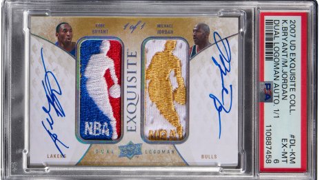 Картичка с автографите на Майкъл Джордан и Коби Брайънт бе продадена за близо 13 млн. долара