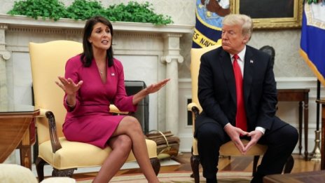 Посланикът на САЩ в ООН Ники Хейли се оттегля от поста си
