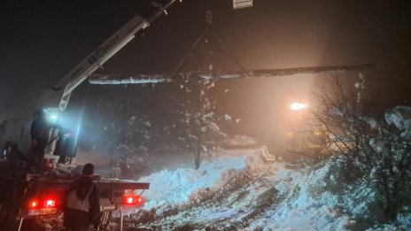 Възстановено е електрозахранването до всички населени места в Западна България