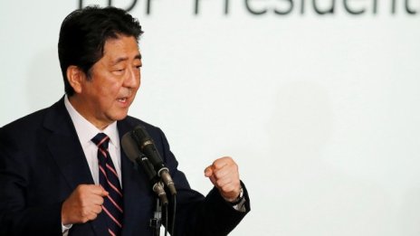Шиндзо Абе бе преизбран за лидер на партията си