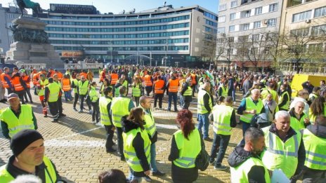 Пътните строители излязоха на пореден протест 