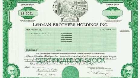 Първата акция на Lehman Brothers бе продадена за 24 хиляди евро
