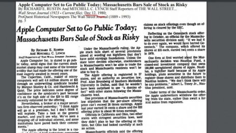 Как Apple успя да постигне 44 000% ръст на цената на акциите си