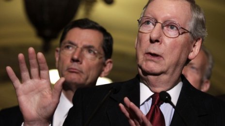 Лидерът на републиканците в Сената блокира гласуване за тавана на дълга