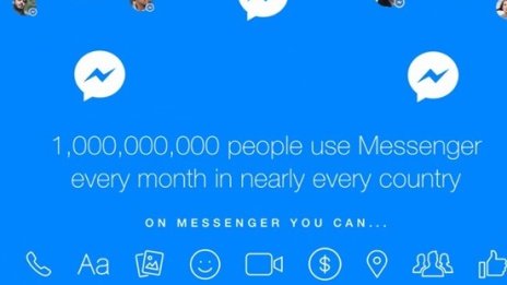 Facebook Messenger вече мина 1 млрд. месечно активни поребители