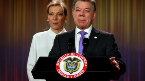 Президентът Сантос посвети Нобеловата си награда за мир на всички колумбийци
