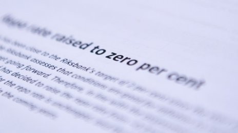 Riksbank: Трудно можем да си представим лихвени понижения