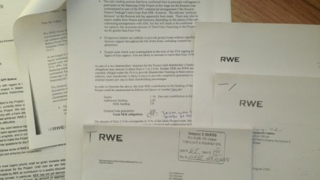 Конфиденциалната кореспонденция между RWE и НЕК