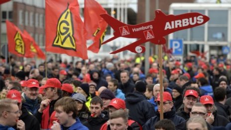 Масови протести се проведоха в Германия заради преструктурирането на EADS