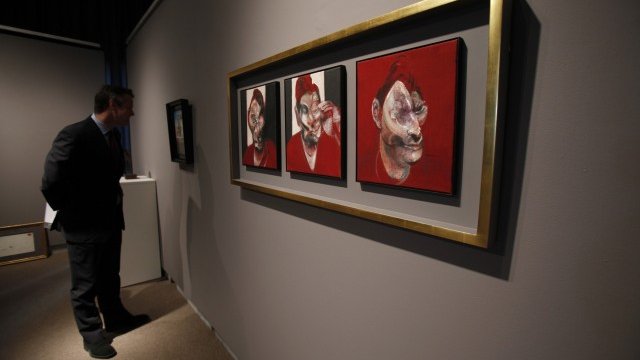 <p>
	&quot;Три етюда на Лушън Фройд&quot; (1969) може да счупи рекорда за цена на картина от Бейкън от 86 млн. долара. <em>Снимка: Ройтерс</em></p>
