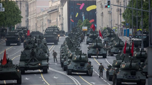 В Москва парадът тази година ще е без военна техника. Снимка: Bloomberg LP
