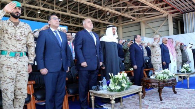 <p>
	Официалните лица на откриването на новата египетска военноморска база &bdquo;Бернис&ldquo;. <em>Снимка: МС</em></p>
<p>
	&nbsp;</p>
