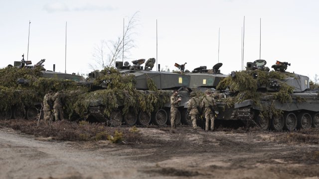 Британските танкове Challenger 2. Снимка: Bloomberg