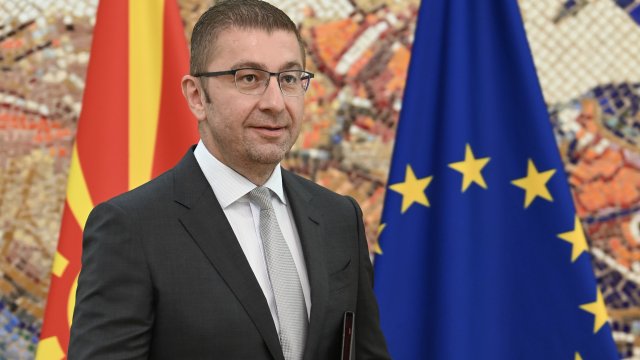 Новият премиер на Северна Македония Християн Мицкоски. Снимка: EPA/БГНЕС