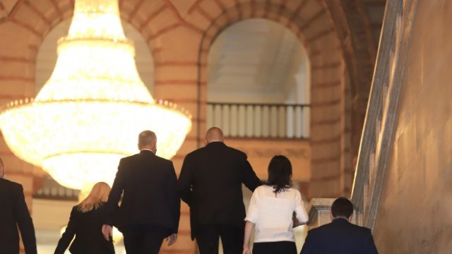 <p>
	Стефан Янев и Бойко Борисов в сградата на МС. <em>Снимка: БГНЕС/ГЕРГАНА КОСТАДИНОВА</em></p>
