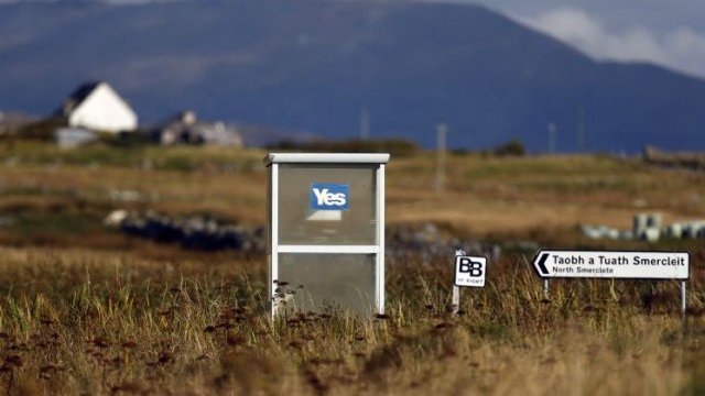 <p>
	Кампанията в подкрепа на независимостта на Шотландия значително скъси дистанцията с привържениците на Обединеното кралство.<em> Снимка: Ройтерс</em></p>
